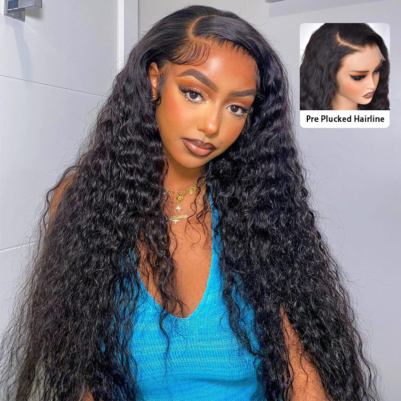 Deep Wave 13x6 HD Lace Front Wig Human Hair 28 Inch Pre Plucked Amazon.com : Zumuer 28 Inch 13x6 Deep Wave Lace Front Wigs  main image 4