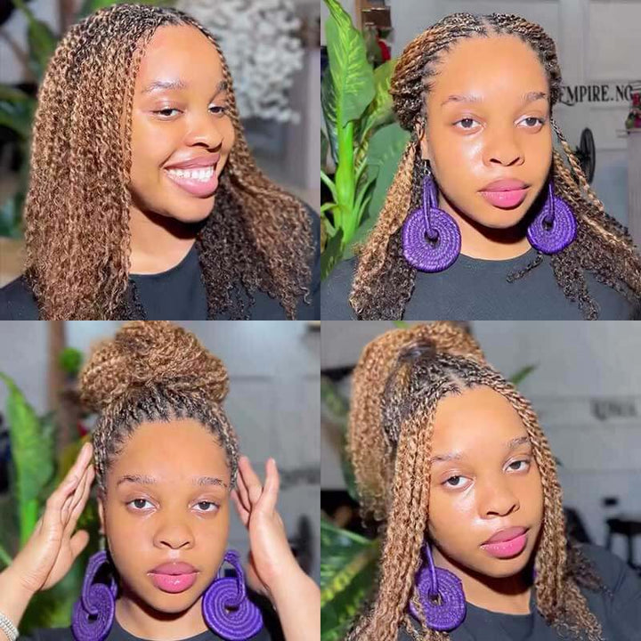 P4/30/27 Highlight Color Afro kinky Bulk Hair Extensions For Mini Twist Braiding Dreadlock—RhisoHair