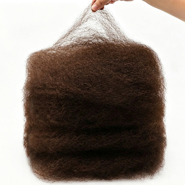 30 Copper Brown Afro kinky Bulk Hair Extensions For Braiding Dreadlock Human Hair—RhisoHair