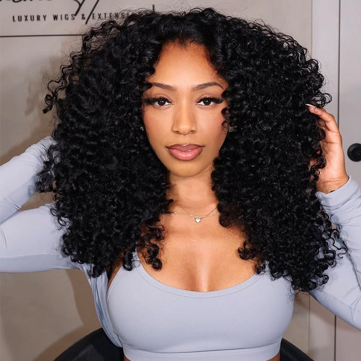 Super Double Drawn Burmese Curly Human Hair Bundles Unprocessed Full End Hair Extensions