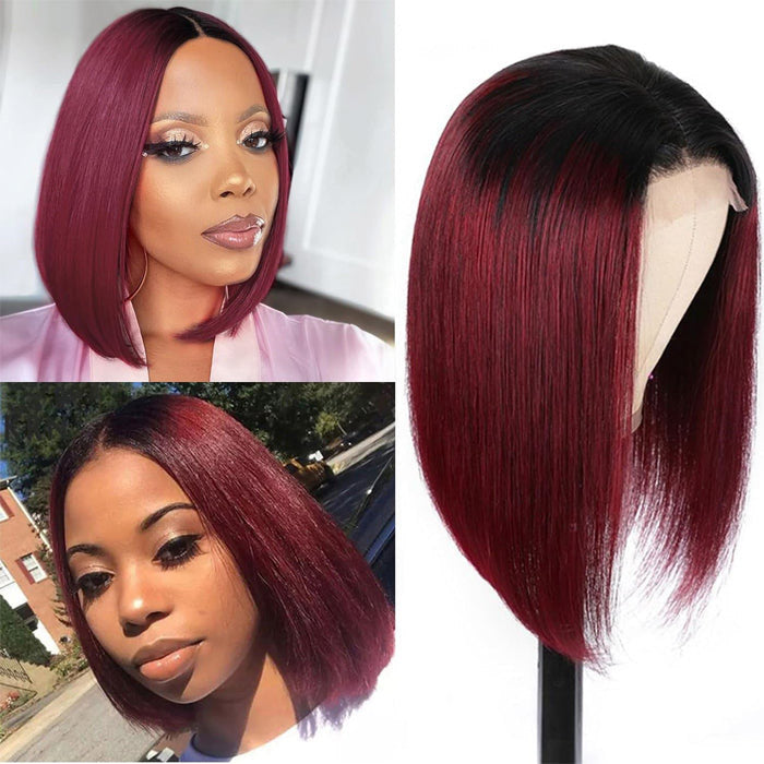 13x4-HD-Lace-Frontal-1B-99J-Burgundy-Ombre-Short-Straight-Bob-Wigs-Human-Hair-With-Pre-Plucked-Hairline-rhisohair