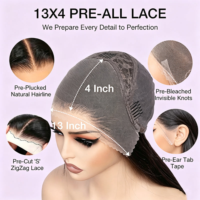 [Upgrade Strap] 300 Density Pull To Go Burmese Curly Wig 5x5/13x4 Glueless Human Hair Wig In Natural Black