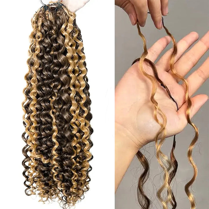New In P4/27 Highlight Jerry Curly Feather Crochet Human Hair for Miracle Knots
