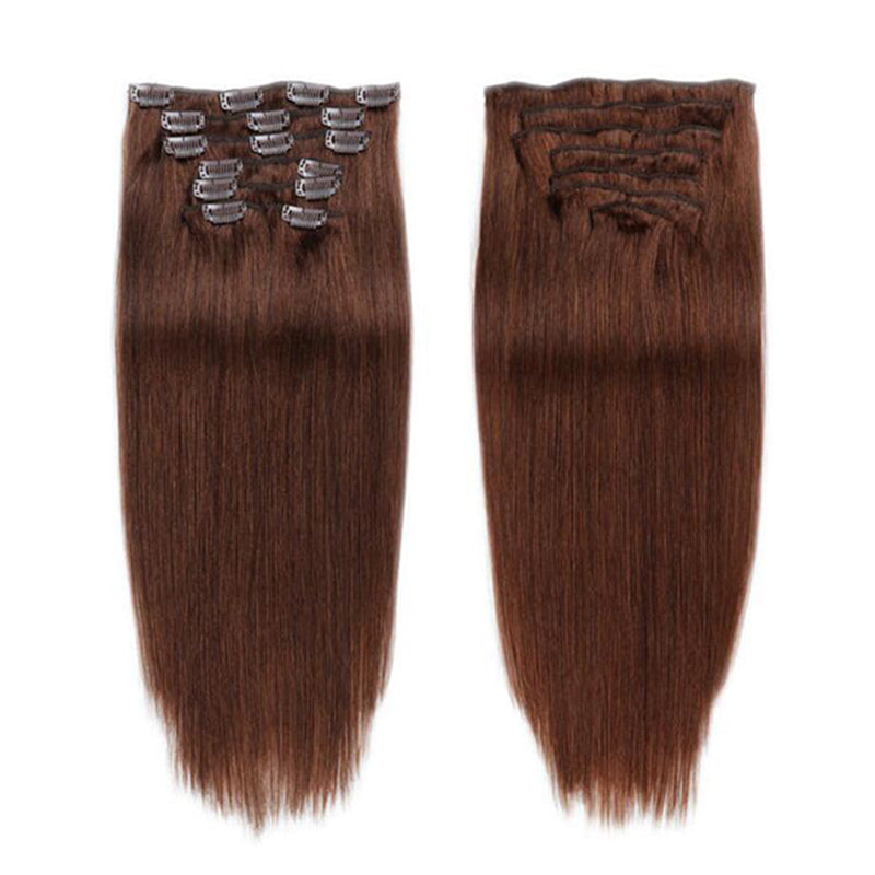 P1B/613 Highlight Straight Seamless Clip In Human Hair Extensions For Black Women 8 /16 Pieces 120G /240G