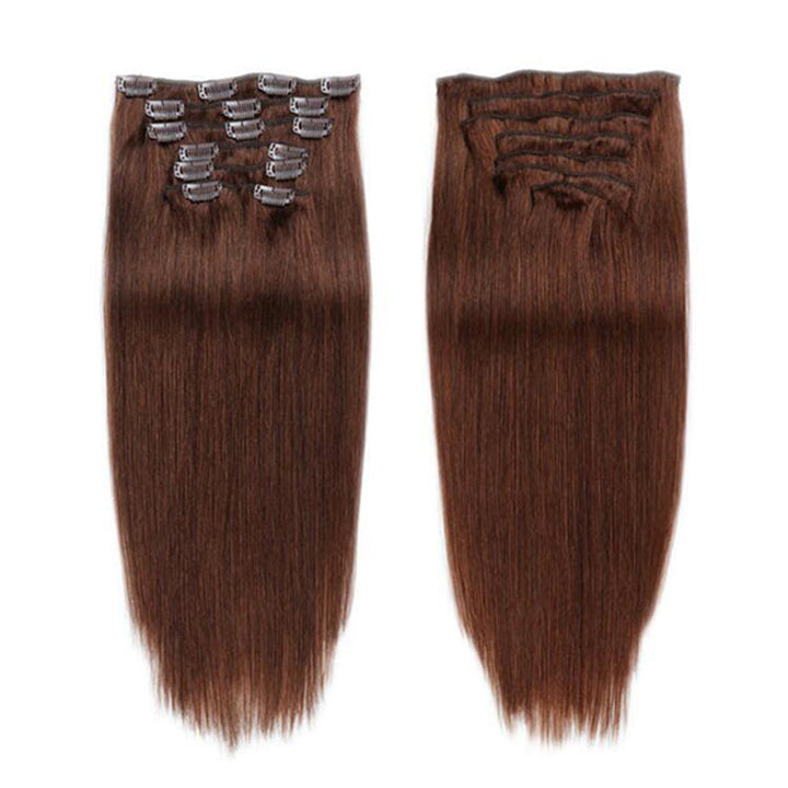 P1B/613 Highlight Straight Seamless Clip In Human Hair Extensions For Black Women 8 /16 Pieces 120G /240G