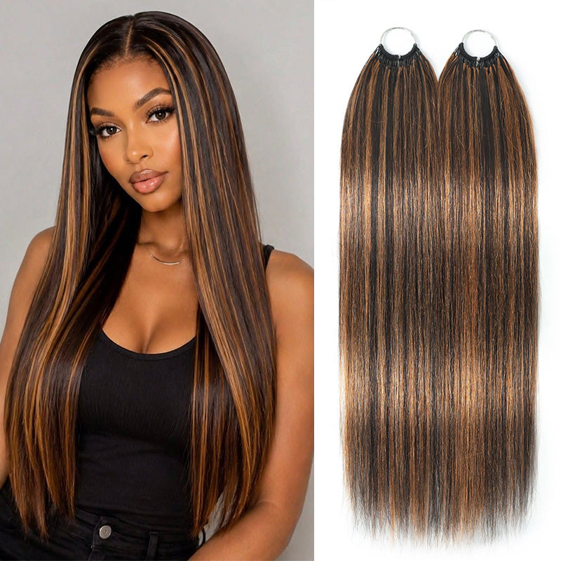 P1B/30 Highlight Color Straight Crochet Human Hair Miracle Konts Feather Human Hair Extension