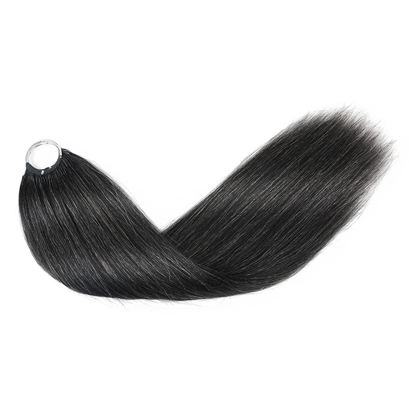 #280 Rich Salt & Pepper Miracle Konts Straight Crochet Hair Pre-Separated Feather Human Hair Extension for Black Woman