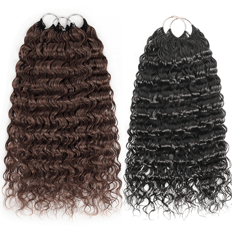 5Packs Crochet Hair Deal-2Mixed Colors Highlight Feather Crochet Human Hair Extensions in Multiple Textures Available