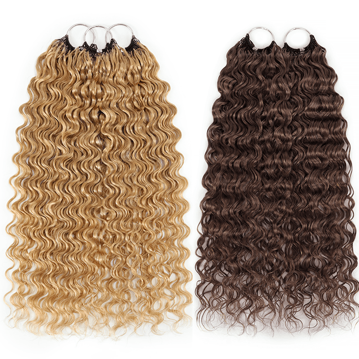 5Packs Crochet Hair Deal-2Mixed Colors Highlight Feather Crochet Human Hair Extensions in Multiple Textures Available