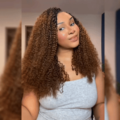 RhisoHair T1B/30 Jerry Curly Crochet Hair Machine Made Feather Human Hair Extension