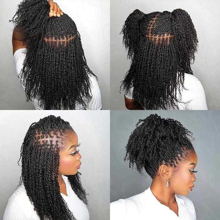 30 Copper Brown Afro kinky Bulk Hair Extensions For Braiding Dreadlock Human Hair—RhisoHair