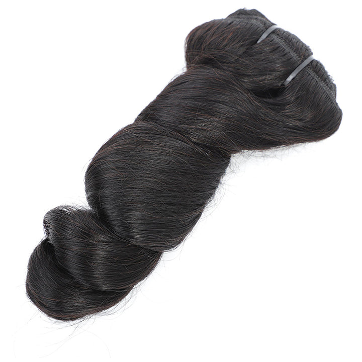 Loose Wave Seamless Clip In Human Hair Extensions For Black Women Natural Color 8 /16 Pieces 120G /240G