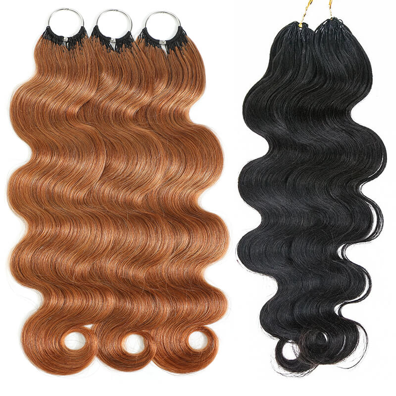 5Packs Crochet Hair Deal-2Mixed Colors Highlight Feather Crochet Human Hair Extensions in Multiple Textures Available