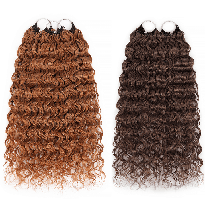 5Packs Crochet Hair Deal-2Mixed Colors Highlight Feather Crochet Human Hair Extensions in Multiple Textures Available