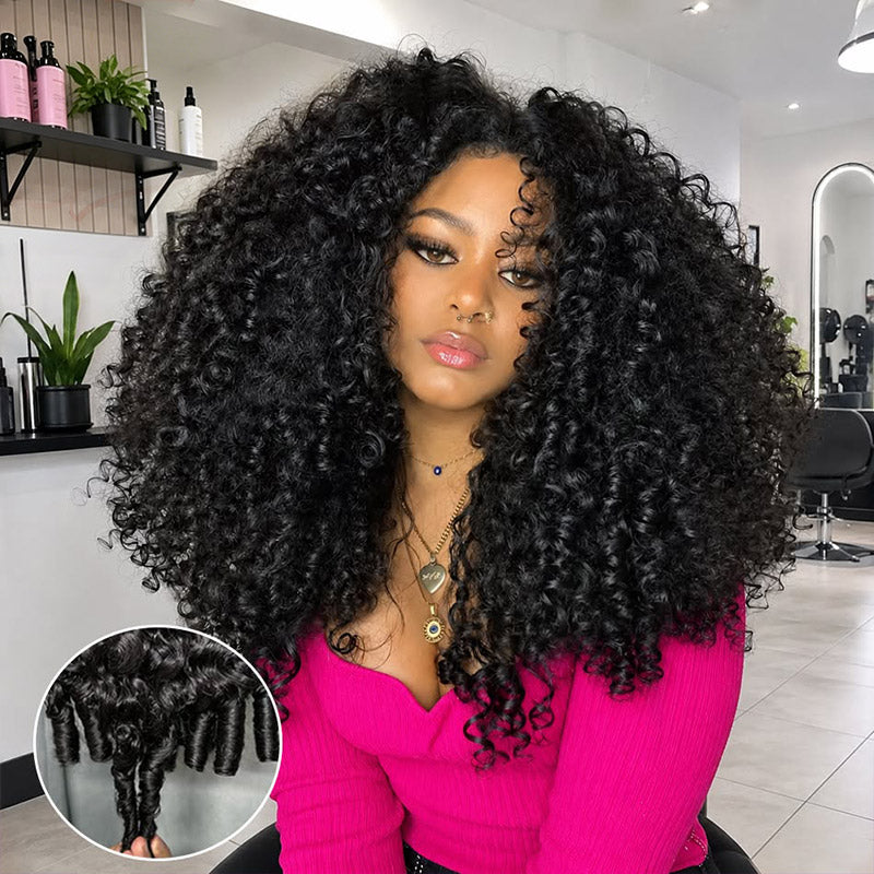 300% Density Burmese Curly  13x6 HD Transparent Lace Frontal Wigs