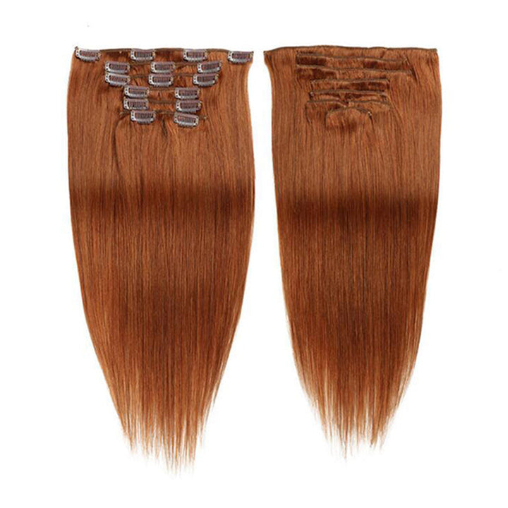 P1B/613 Highlight Straight Seamless Clip In Human Hair Extensions For Black Women 8 /16 Pieces 120G /240G