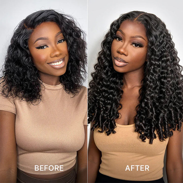 Burmese Curly Seamless Clip In Human Hair Extensions For Black Women 8 Pcs/pack Natural Volume & Looking