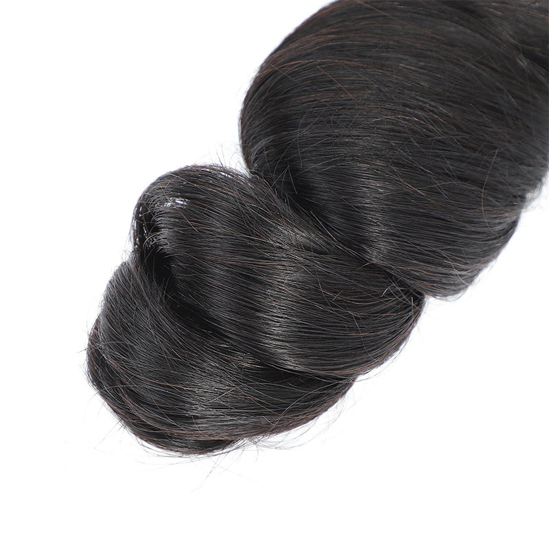 Loose Wave Seamless Clip In Human Hair Extensions For Black Women Natural Color 8 /16 Pieces 120G /240G