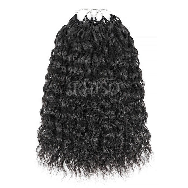 Natural Black Super Wave Miracle Knots Crochet Hair Machine Made Feather Human Hair Extension
