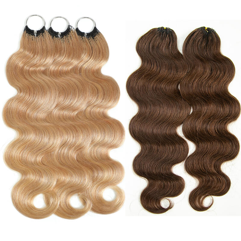 5Packs Crochet Hair Deal-2Mixed Colors Highlight Feather Crochet Human Hair Extensions in Multiple Textures Available