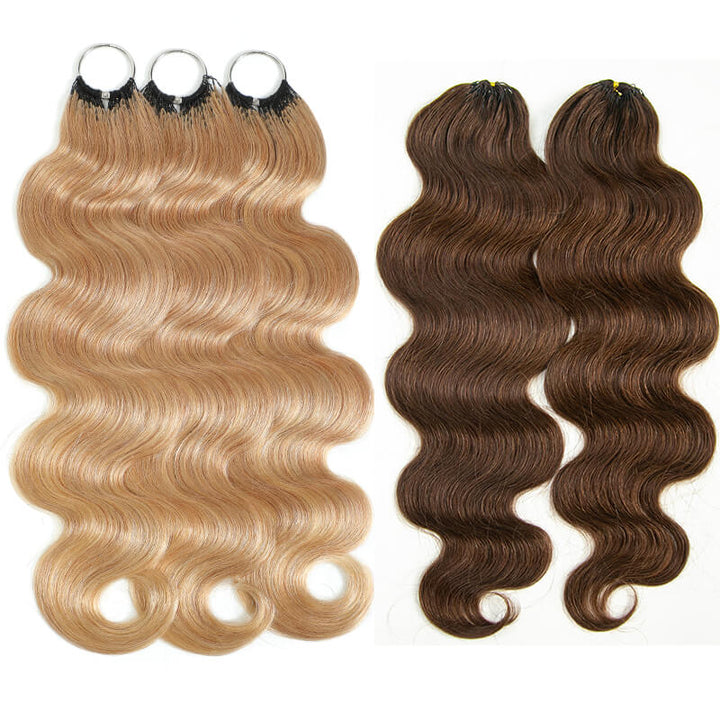 5Packs Crochet Hair Deal-2Mixed Colors Highlight Feather Crochet Human Hair Extensions in Multiple Textures Available