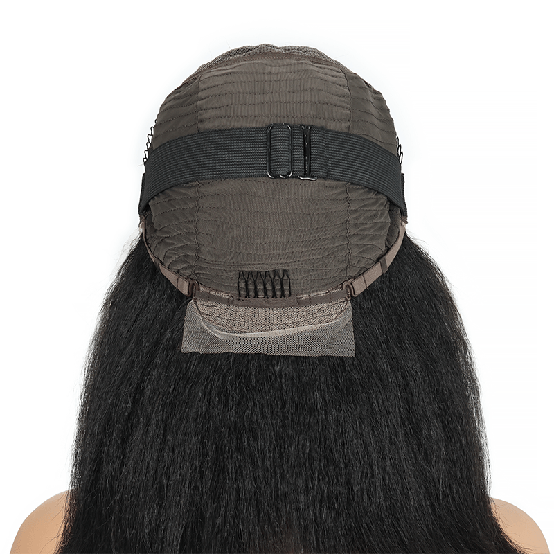 300% Density Kinky Straight Short Bob Wig 13x6 HD Lace Frontal Brazilian Virgin Human Hair Wig