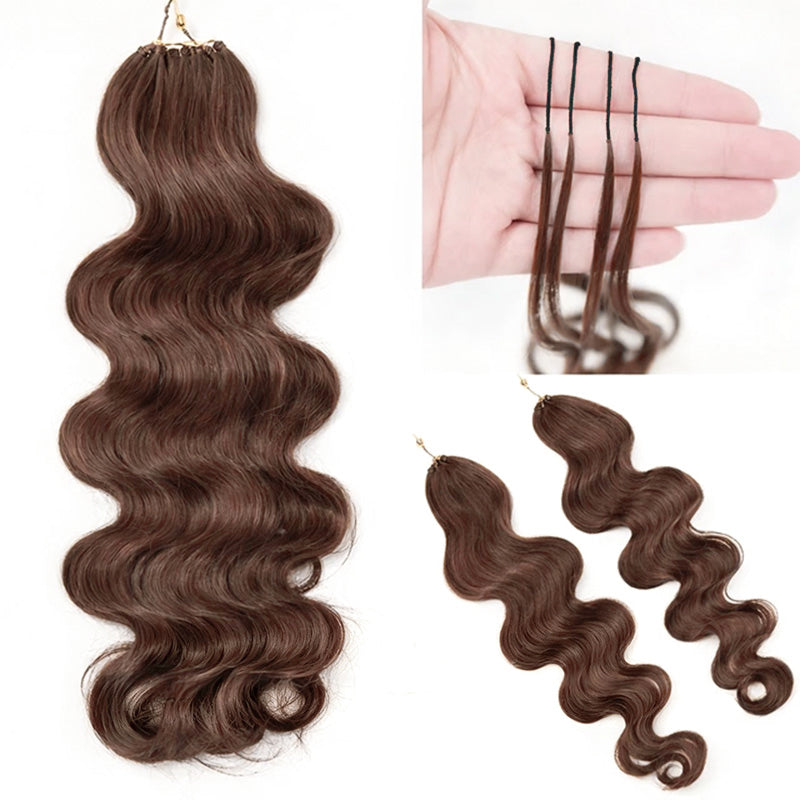 RhisoHair Multiple Colors Available Body Wave Feather Crochet Human Hair Extensions for Braiding