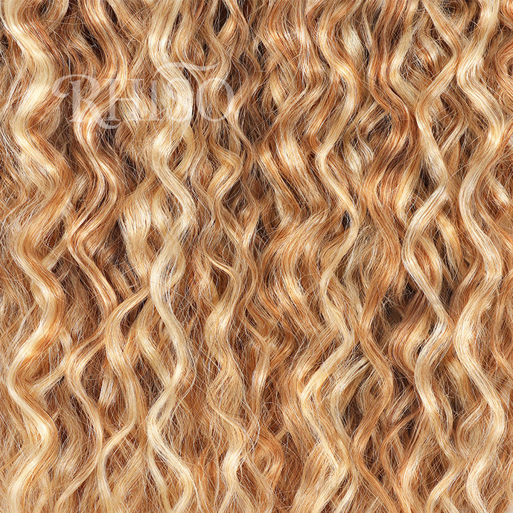 P27/613 Honey Blonde Highlight Super Wave Human Hair Bundles Double Weft Virgin Remy Hair Extensions-RhisoHair