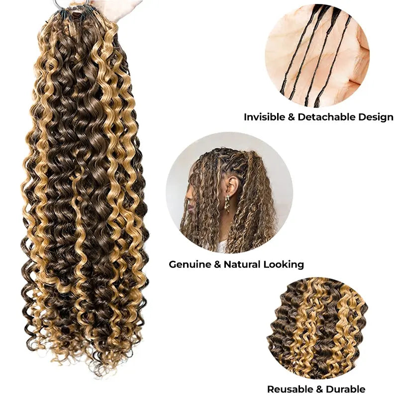 New In P4/27 Highlight Jerry Curly Feather Crochet Human Hair for Miracle Knots