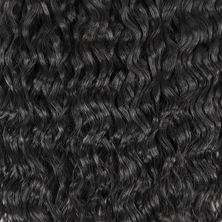 Natural Black Super Wave Miracle Knots Crochet Hair Machine Made Feather Human Hair Extension