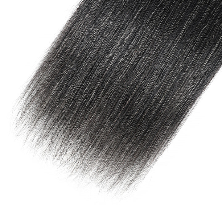 #280 Rich Salt & Pepper Miracle Konts Straight Crochet Hair Pre-Separated Feather Human Hair Extension for Black Woman