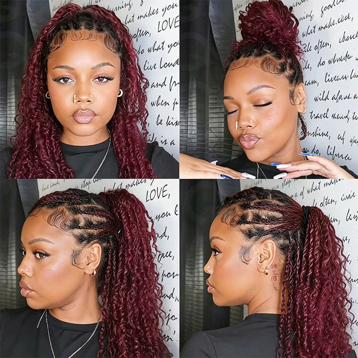 30 Copper Brown Afro kinky Bulk Hair Extensions For Braiding Dreadlock Human Hair—RhisoHair