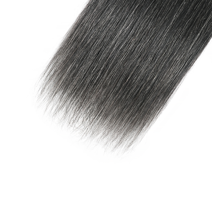 #34 Dark Salt & Pepper Color Miracle Konts Straight Crochet Hair Pre-Separated Feather Human Hair Extension for Black Woman