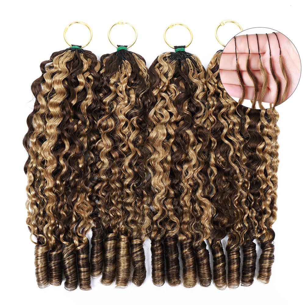 New In P4/27 Highlight Burmese Curly Feather Crochet Human Hair for Miracle Knots