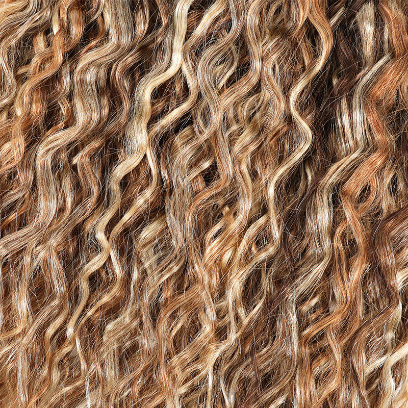 3Bundles P4/27/613 Mix Brown Highlight Super Wave Human Hair Extention 100% Brazilian Virgin Remy Hair Weft-RhisoHair
