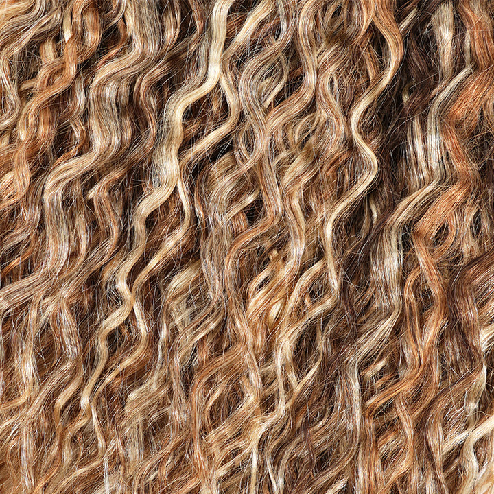 3Bundles P4/27/613 Mix Brown Highlight Super Wave Human Hair Extention 100% Brazilian Virgin Remy Hair Weft-RhisoHair