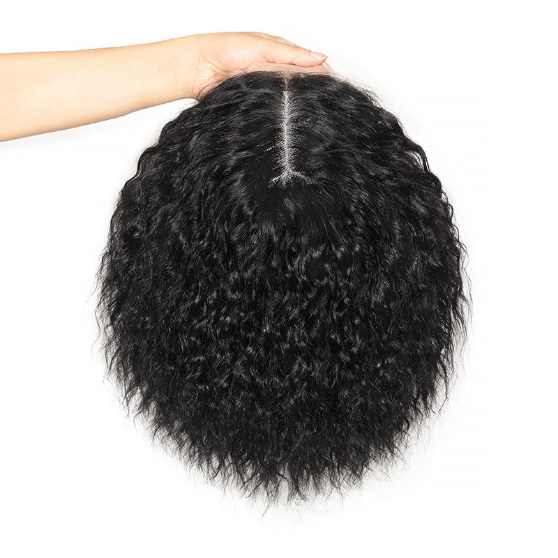 300% Density Pull To Go Super Wave Human Hair Bob Wig 5x5 Glueless Lace Closure Wig with Adjustable drawstring Straps In Natural Black