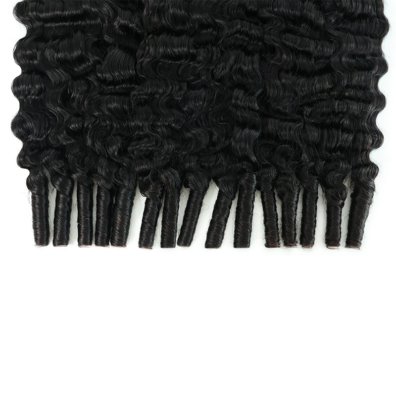 Super Double Drawn Burmese Curly Human Hair Bundles Unprocessed Full End Hair Extensions