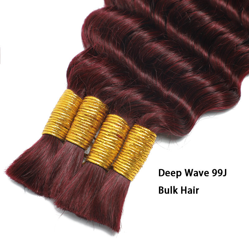 Honey Hlonde #27 Color Bulk Human Hair For Braiding Curly Hair Bundles No Weft Deep Curly Wave Braiding Hair for Boho Braids (Copy)