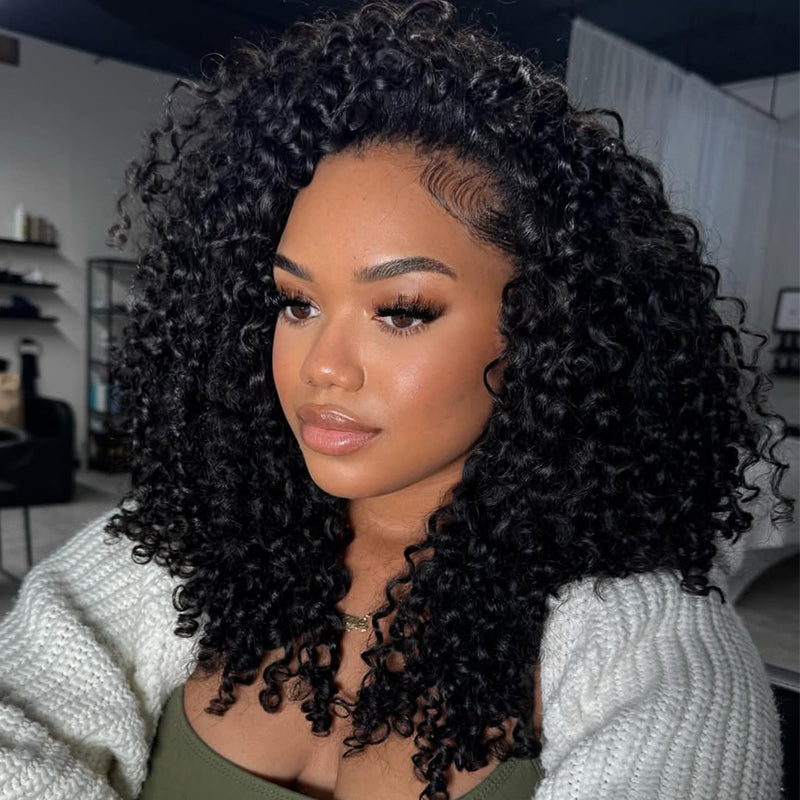 Super Double Drawn Burmese Curly Human Hair Bundles Unprocessed Full End Hair Extensions