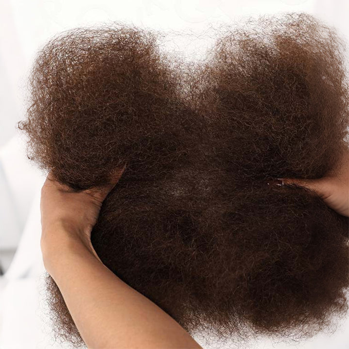 30 Copper Brown Afro kinky Bulk Hair Extensions For Braiding Dreadlock Human Hair—RhisoHair