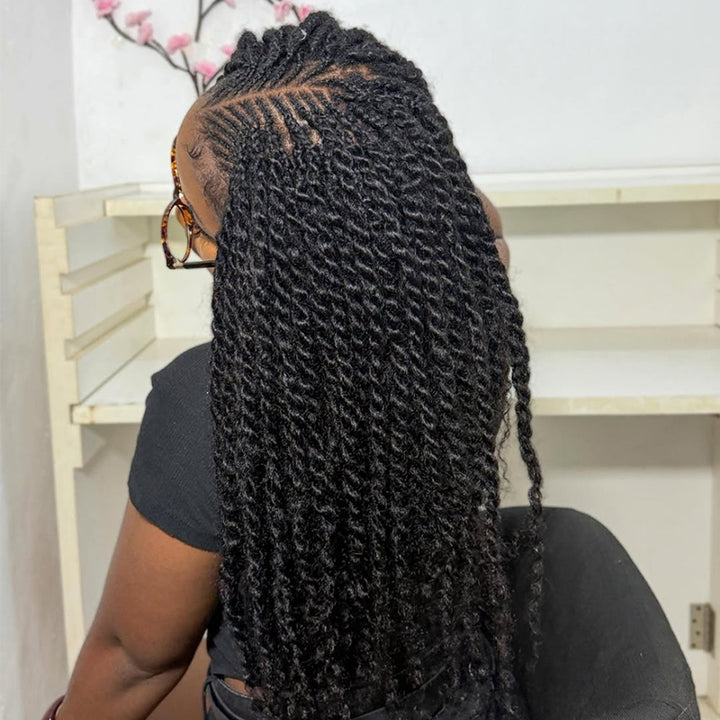 30 Copper Brown Afro kinky Bulk Hair Extensions For Braiding Dreadlock Human Hair—RhisoHair