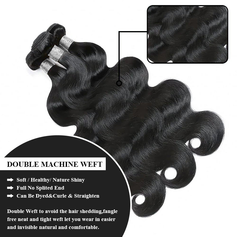 Brazilian Body Wave Human Hair 100% Unprocessed Brazilian Virgin Human Hair Weave 3Bundles Body Wave Hair Extensions