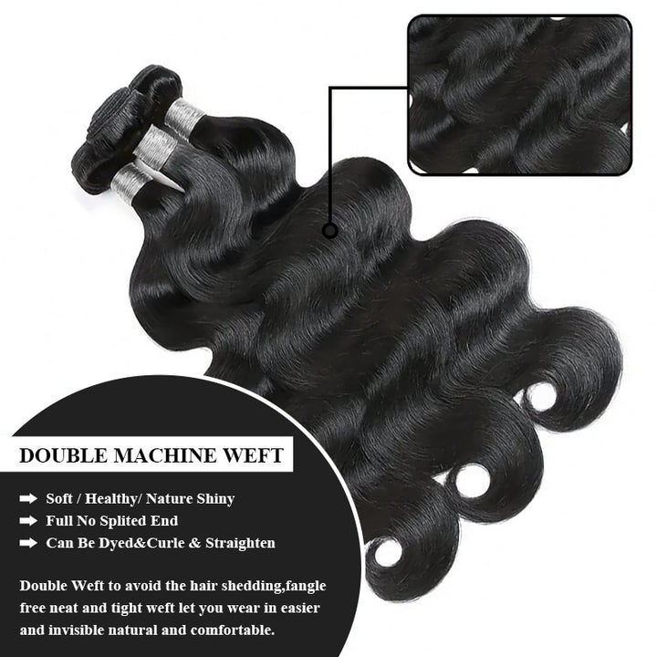 Brazilian Body Wave Human Hair 100% Unprocessed Brazilian Virgin Human Hair Weave 3Bundles Body Wave Hair Extensions