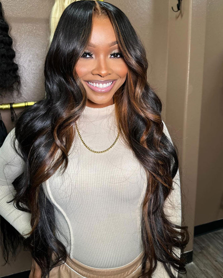 Body_Wave_Chocolate_Blonde_With_Highlight_Wig_13x4_HD_Transpatent_Lace_Frontal_Wigs_Skunk_Stripe_Human_Hair_Wig