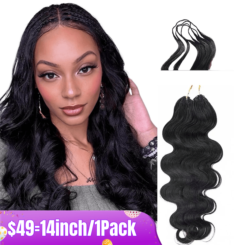Flash Sale No Code:Body Wave Crochet Hair Natural Black Machine Made Feather Human Hair Extension