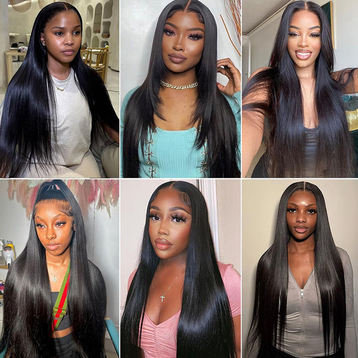 Straight 3Bundles Human Hair 100% Unprocessed Brazilian Virgin Hair Straight Weave Bundle Human Hair Natural Black Human Hair Extensions
