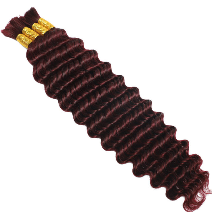 Honey Hlonde #27 Color Bulk Human Hair For Braiding Curly Hair Bundles No Weft Deep Curly Wave Braiding Hair for Boho Braids (Copy)