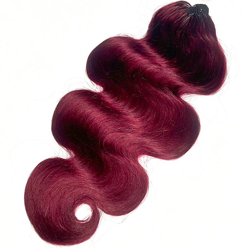 99J Burgundy Body Wave Crochet Human Hair for Boho Braids Invisible Miracle Knots Style