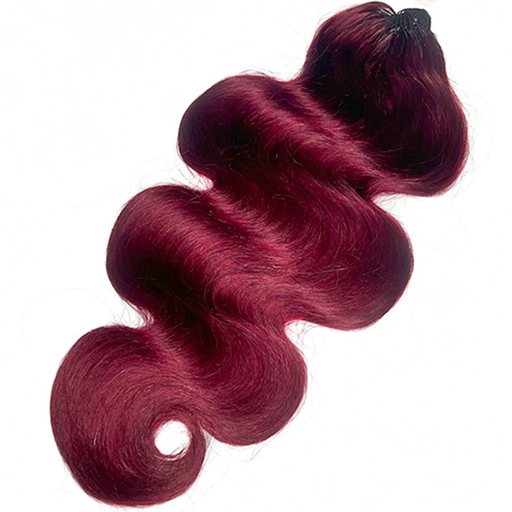 99J Burgundy Body Wave Crochet Human Hair for Boho Braids Invisible Miracle Knots Style
